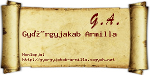 Györgyjakab Armilla névjegykártya